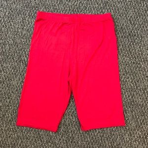 PrettyLittleThing Red Biker Shorts